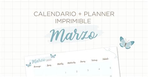 Sie Art And Craft Calendario Planner Marzo 2022 ♥