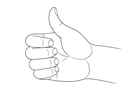 How To Draw A Thumbs Up 6 Easy Steps Animeoutline