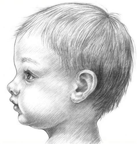 How To Draw A Babys Face In Profile Profile Drawing Drawing People