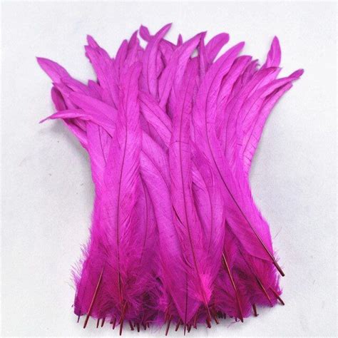 100pcs Red Natural Rooster Tail Feathers 25 30cm10 12 Colorful Cheap