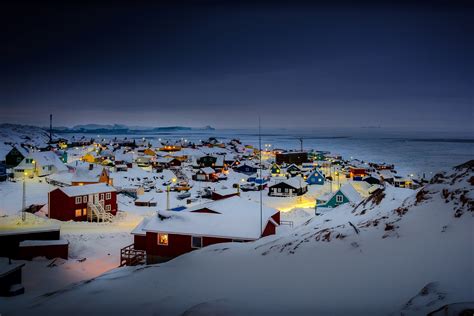 イルリサットの冬の夜 グリーンランドの風景 Beautiful 世界の絶景 美しい景色