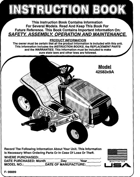 Murray Lawn Mower Owners Manual Pdf