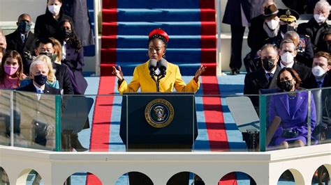 While democracy can be periodically delayed, it can never be permanently defeated, she says. Amanda Gorman Reads 'The Hill We Climb' At President Biden's Inauguration
