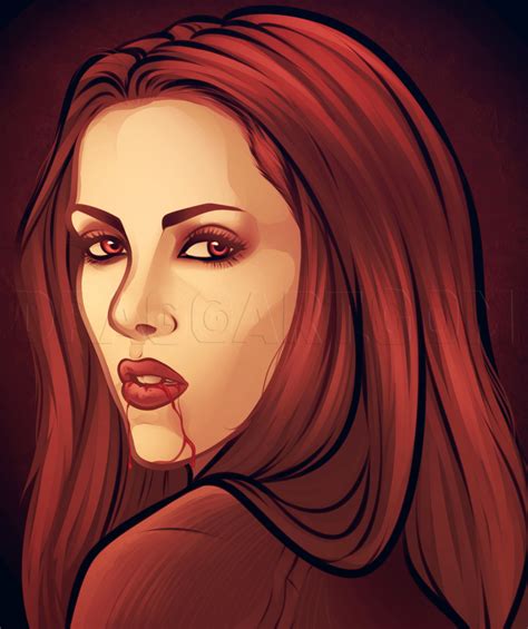 How To Draw Vampire Bella Vampire Bella From Twilight Step By Step