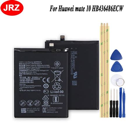 Battery life always becomes shorter and shorter after times of using. JRZ For Huawei mate 10 HB436486ECW Phone Battery For ...