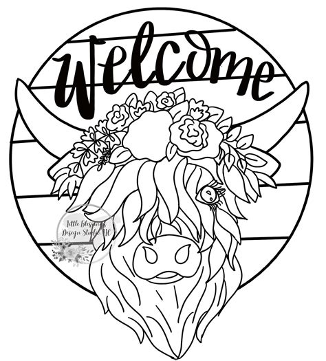 Highland Cow Template Ready To Print And Cut Ct Hobby Free Printable