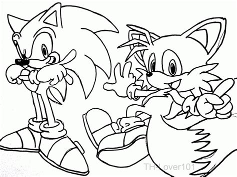 Sonic And Tails Coloring Pages Clip Art Library