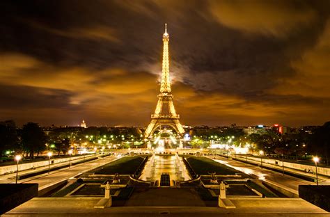 Fondos De Pantalla París Noche Torre Eiffel Noche Trocadero