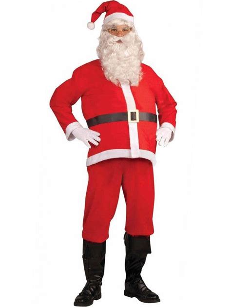 Basic Mens Red Santa Suit Costume Santa Claus Suits Australia