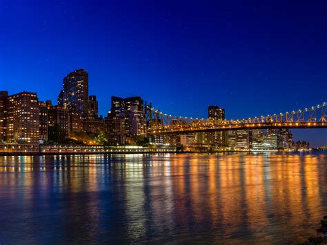 Queensboro Bridge Crossing To Manhattan Bridge Over East River In New York Ultra Hd Wallpapers