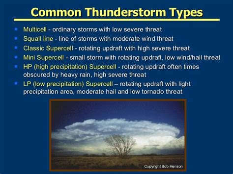 Common Thunderstorm Types Multicell