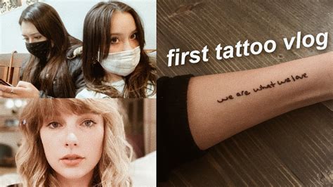 My First Tattoo Vlog Taylor Swift Handwritten Tattoo Youtube