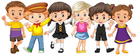 Download Many Kids With Happy Face Vector Art Choose From Over A