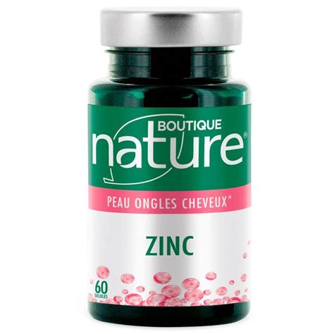 Zinc Peau Ongles Et Cheveux 60 Gélules Végétales Boutique Nature