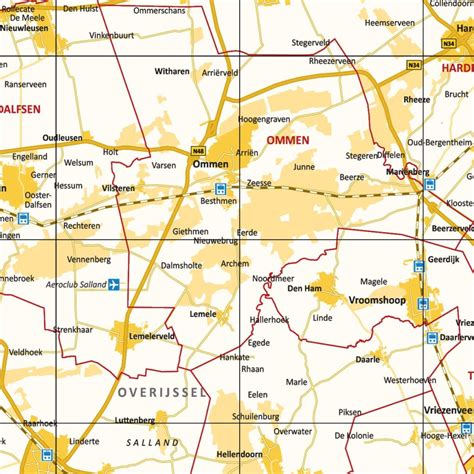 gekleurde gemeentekaart overijssel provinciekaarten nederland