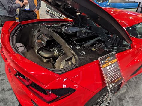 Corvette Mods Inside The Engine Bay Of The Procharger C8 Corvette