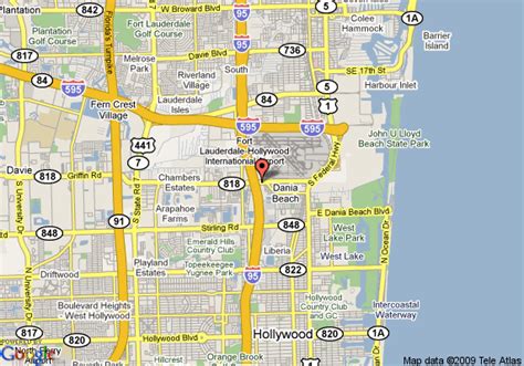 Map Of Sheraton Fort Lauderdale Airport Dania