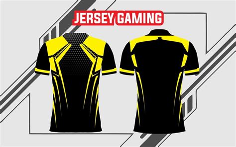 Jersey Printing Design For E Sport Gaming Front And Back Mock Up
