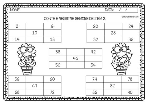 Atividade Complete A Sequencia Numerica MODISEDU