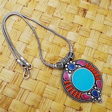 Tibetan Style Ethnic Necklace 3 Art Jewelry Women Accessories World