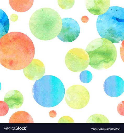 Watercolor Circle Seamless Background Royalty Free Vector