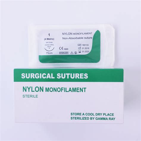 Medical Disposable Non Abosrbable Surgical Suture Nylon With Needle
