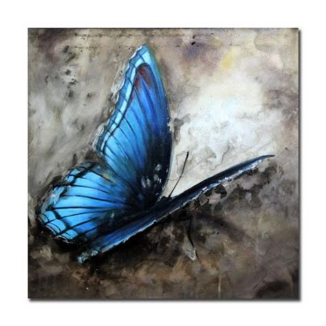 Pure Hand Painted Abstract Canvas Wall Art Butterfly Oil