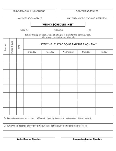 Weekly Schedule Sheet - How to create a Weekly Schedule Sheet? Download this Weekly Schedule ...