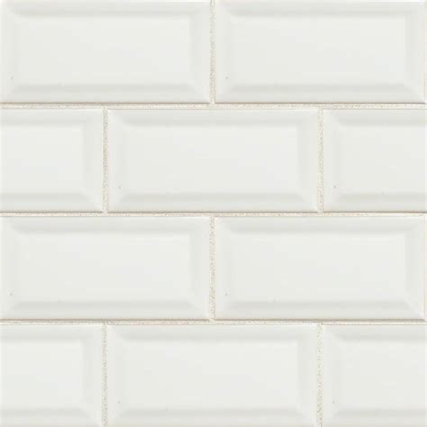 White Beveled Subway Tile 3x6 Msi Backsplash Tile