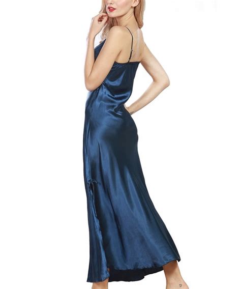 Womens Satin Nightgown Long Slip Sleeveless Sleepwear Night Dress Sexy Night Wear For Women