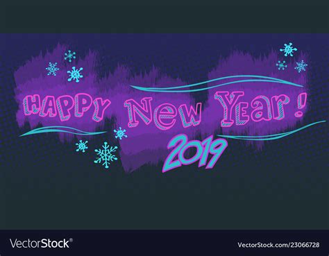 Happy New Year 2019 Background Royalty Free Vector Image