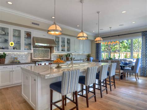 Large kitchen island with seating for two. Pin by Gianina Ireland on Deco ideas | Kitchen design open ...