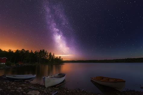 Images Stars Norway Milky Way Three Of A Kind Space Nature Lake