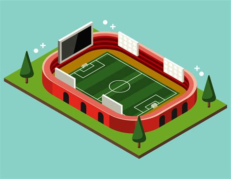 Isometric Soccer Stadium 203055 Vector Art At Vecteezy