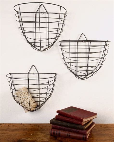 Vintage Wire Wall Hanging Baskets Wire Wall Basket