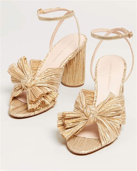 Loeffler Randall Camellia Bow Heel Pearl Heeled Sandals Shoes