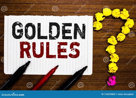 Handwriting Text Writing Golden Rules Concept Meaning Basic Principle