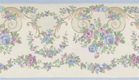 Free Download Light Blue Cream Stone Floral Wallpaper Border 900x600