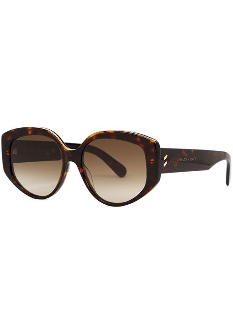 Stella Mccartney Tortoiseshell Oversized Round Frame Sunglasses Harvey Nichols