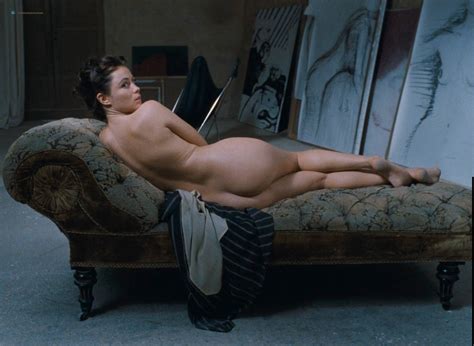 Emmanuelle Béart nude full frontal bush and nude modeling in La belle