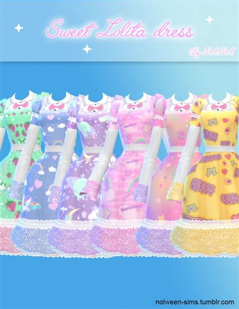 Nolween Sweet Lolita Dress By Nana Sims 4 Downloads