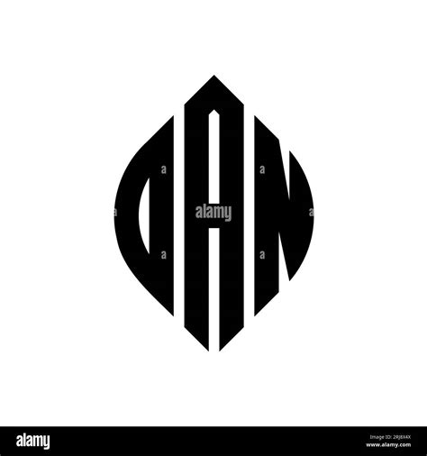 Dan Circle Letter Logo Design With Circle And Ellipse Shape Dan