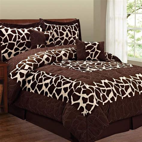 Giraffe 6 Pc Microsuede Comforter Set Zebra Print Bedding Comforter