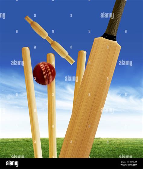 Cricket Bat And Cricket Ball Stock Photo Alamy