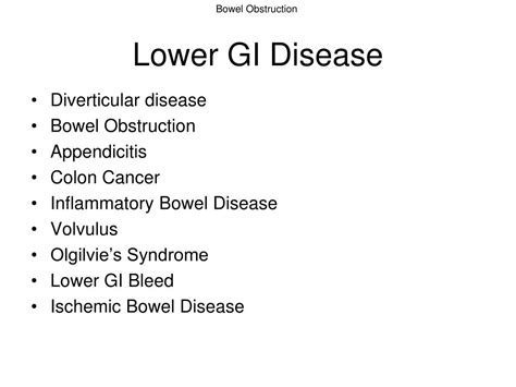 Ppt Lower Gi Disease Powerpoint Presentation Free Download Id 707494