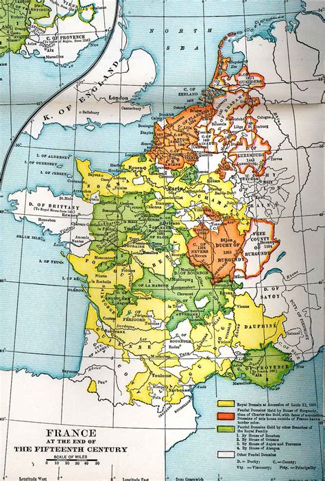Political Medieval Maps France At The End Of The Fifteenth Century