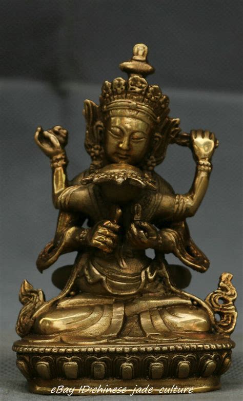 Tibet Buddhist Copper Bronze Guhyasamaja In Yab Yum Sex Happy Buddha