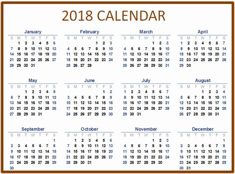50 Microsoft Word 2018 Calendar Templates Ufreeonline Template