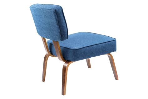 Subtle contouring to the chair's wood frame is finished in. Nunzio Mid-Century Modern Accent Chair in Navy Blue by ...