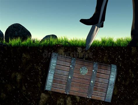 Digging For Buried Treasure Stock Image Image Of Shovel Ground